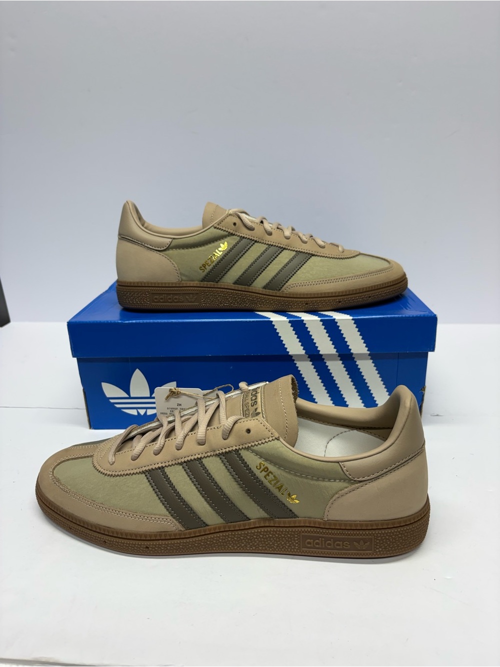adidas Men’s Spezial Sneakers in Tan & Olive